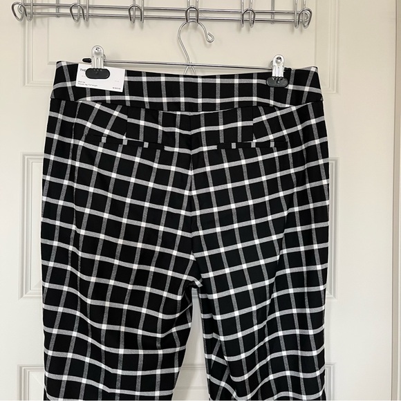 Ann Taylor Factory Black & White Plaid Dress Pants - Petite 12 NWT - Picture 4 of 7
